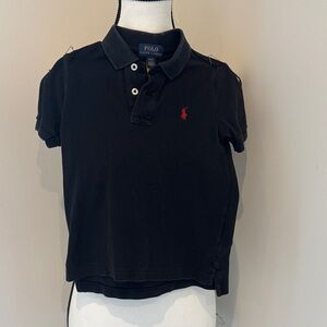 Polo by Ralph Lauren Kids Polo Shirt in Black with Red Logo